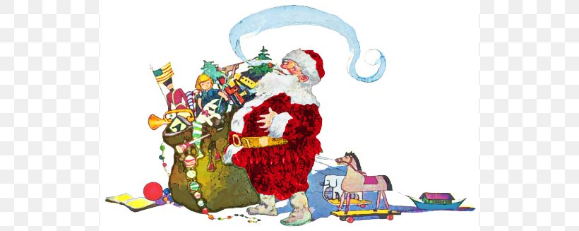 Santa Claus Toy Christmas Gift Clip Art, PNG, 536x327px, Santa Claus, Art, Bag, Cartoon, Child Download Free