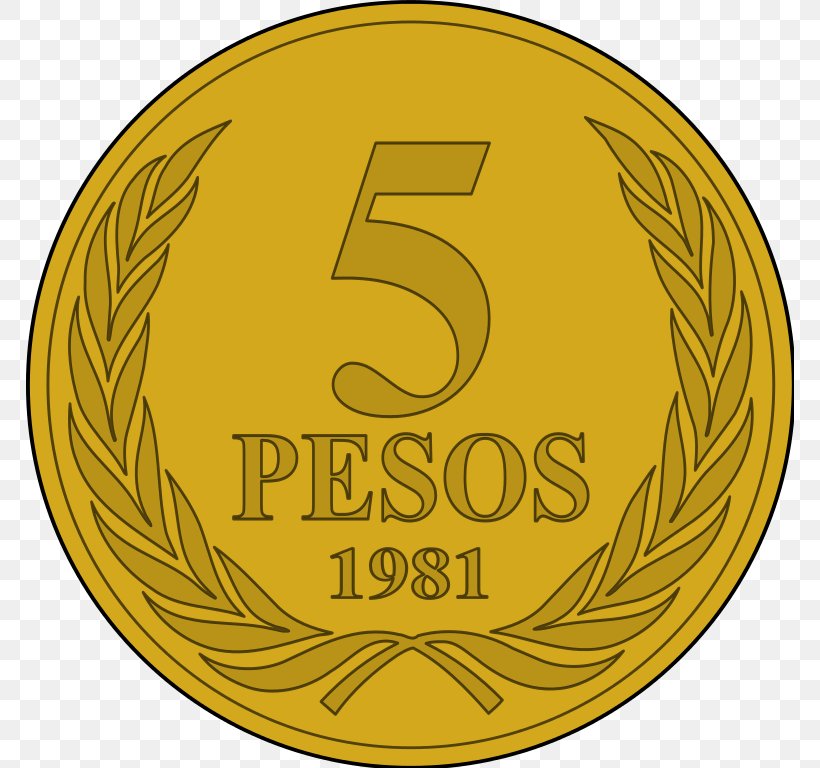 Chilean Peso Coin Mexican Peso, PNG, 768x768px, 1 Euro Coin, Chilean Peso, Area, Brand, Cent Download Free