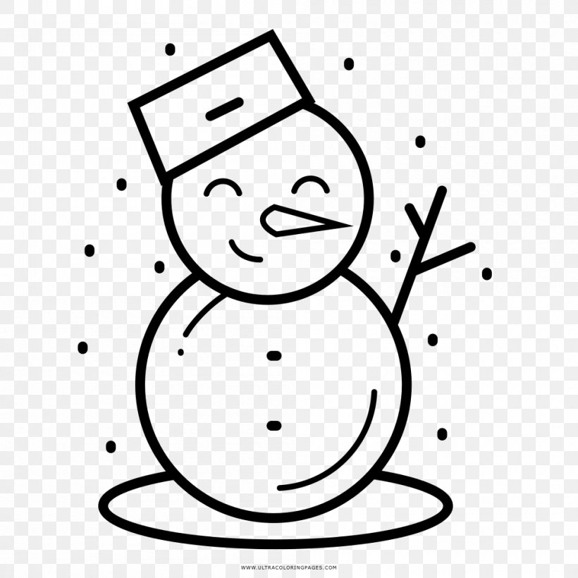 Snowman Drawing Coloring Book Winter, PNG, 1000x1000px, Snowman, Area, Art, Black And White, Carrot Download Free