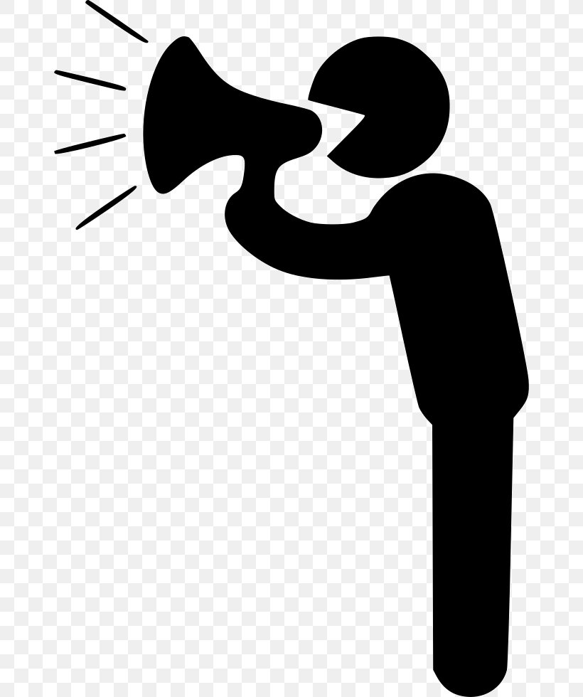Megaphone Advertising Clip Art, PNG, 668x980px, Megaphone, Advertising, Arm, Artwork, Black And White Download Free