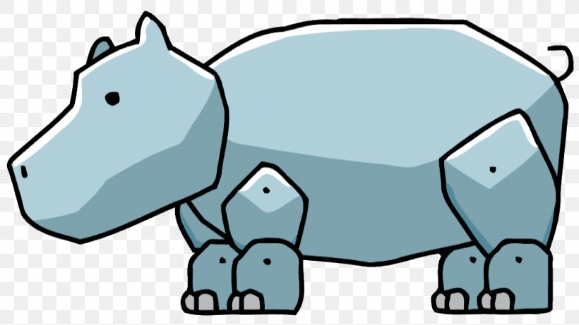 Scribblenauts Unlimited Dog Hippopotamus Clip Art, PNG, 1052x592px, Scribblenauts Unlimited, Area, Artwork, Bear, Carnivoran Download Free