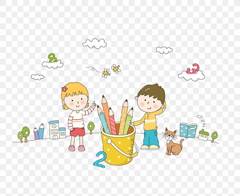 Child Brush Pot Cartoon Paper, PNG, 901x735px, Child, Area, Art, Brush Pot, Cartoon Download Free