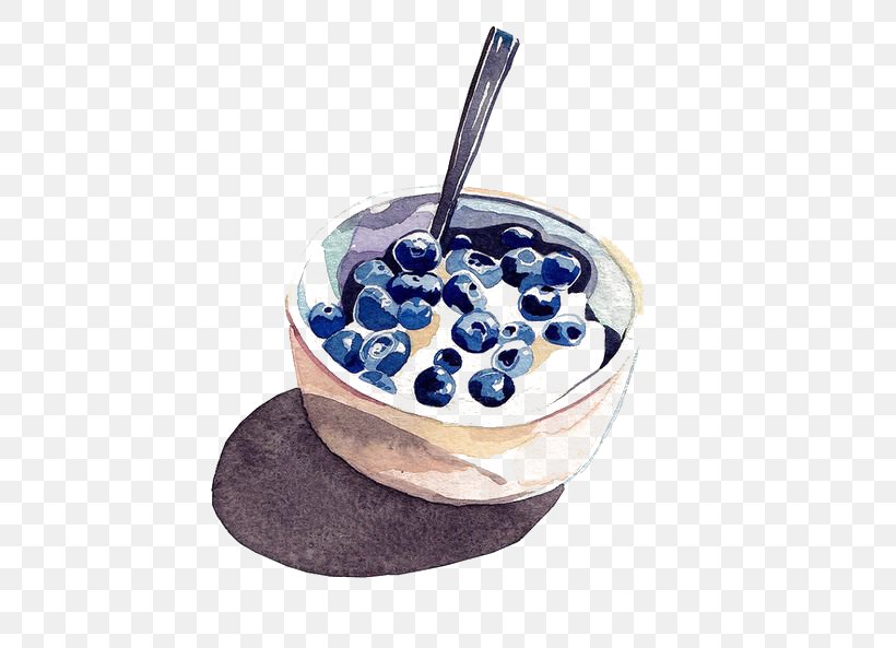 Full Breakfast Pretzel Watercolor Painting Illustration, PNG, 564x593px, Breakfast, Baking, Behance, Berry, Blueberry Download Free