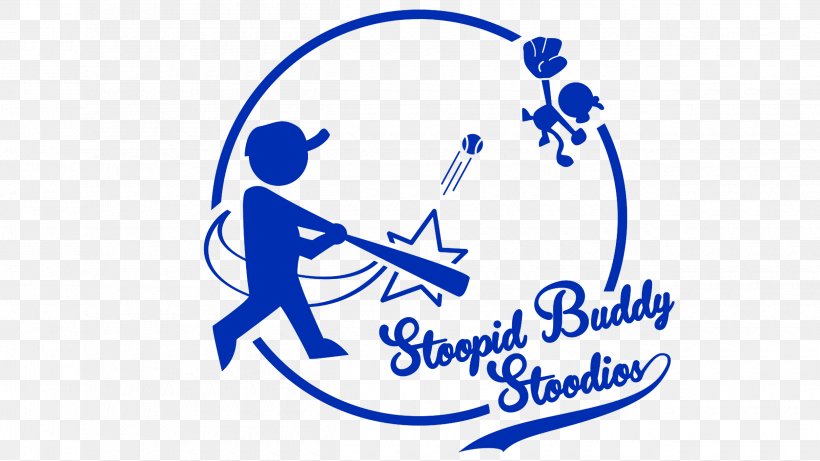 Logo Softball Stoopid Buddy Studios Graphic Design Television, PNG, 2500x1406px, Logo, Area, Artwork, Baseball Bats, Blue Download Free