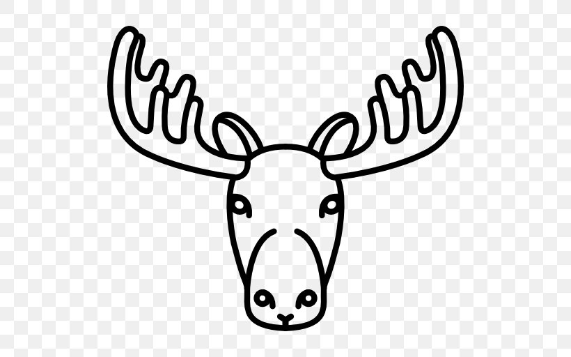 Reindeer Drawing Moose Clip Art, PNG, 512x512px, Reindeer, Animal, Antler, Black And White, Child Download Free