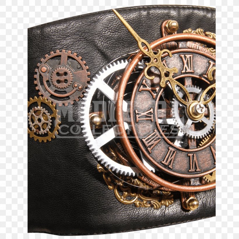 Steampunk Clock Belt Gear Gothic Fashion, PNG, 850x850px, Steampunk, Artificial Leather, Belt, Clock, Clock Face Download Free