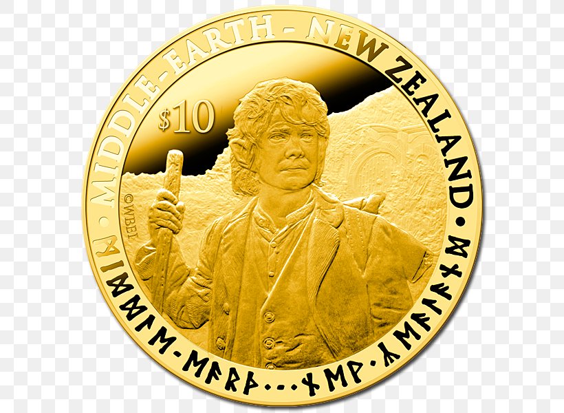 The Hobbit The Lord Of The Rings New Zealand Gandalf Bilbo Baggins, PNG, 600x600px, Hobbit, Bilbo Baggins, Coin, Currency, Film Download Free