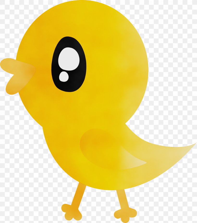Yellow Cartoon Beak Bird Ducks, Geese And Swans, PNG, 2646x3000px, Cute Bird, Beak, Bird, Cartoon, Cartoon Bird Download Free