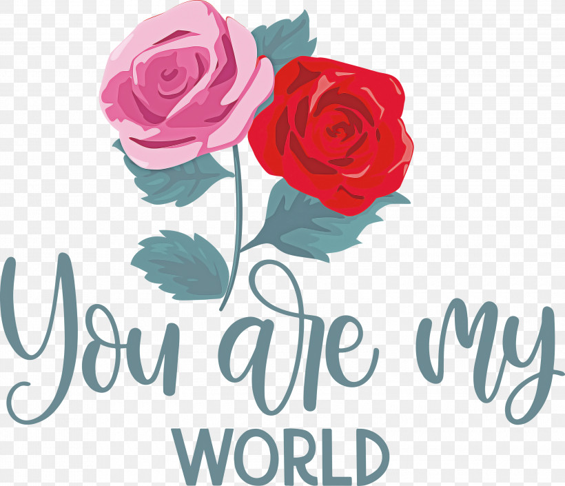 You Are My World Valentine Valentines, PNG, 3000x2581px, You Are My World, Birthday, Flower, Garden Roses, Painting Download Free