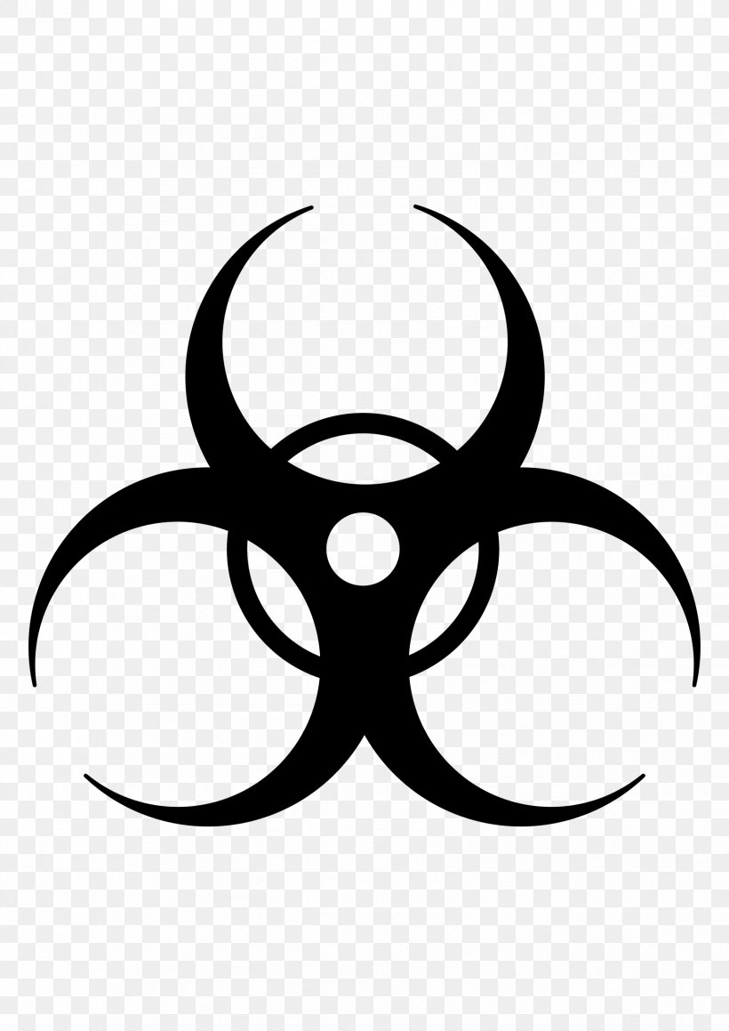 Biological Hazard Symbol Logo Clip Art, PNG, 1697x2400px, Biological Hazard, Artwork, Black And White, Line Art, Logo Download Free