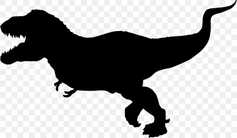 Tyrannosaurus Triceratops Clip Art Dinosaur Image, PNG, 982x574px, Tyrannosaurus, Black And White, Dinosaur, Dog Like Mammal, Drawing Download Free