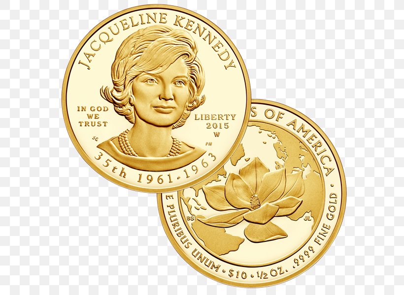 Coin Jacqueline Kennedy Onassis Gold United States The Kennedys, PNG, 600x600px, Coin, Bullion Coin, Cash, Currency, Dollar Coin Download Free