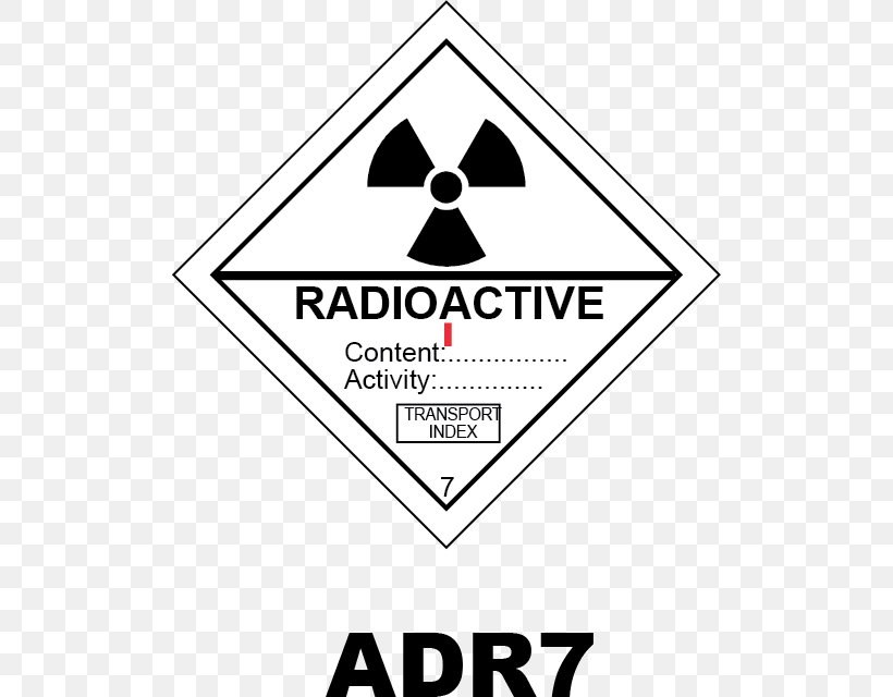 HAZMAT Class 7 Radioactive Substances Dangerous Goods Sticker Label Radioactive Decay, PNG, 504x640px, Dangerous Goods, Area, Black And White, Brand, Combustibility And Flammability Download Free