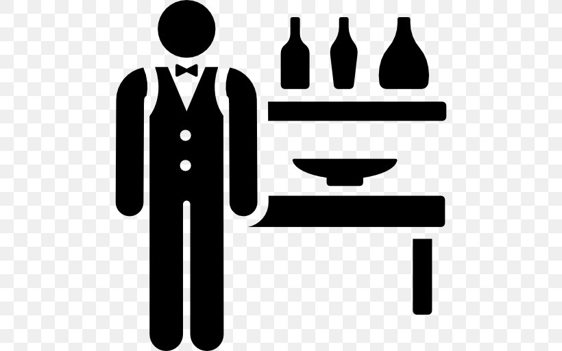 Restaurant Waiter Cafe, PNG, 512x512px, Restaurant, Bar, Black And White, Bottle, Cafe Download Free