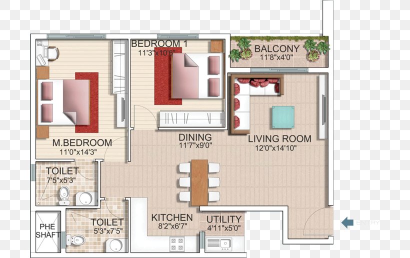 Floor Plan SJR Primecorp Parkway Homes Apartment Square Foot House, PNG, 700x516px, Floor Plan, Apartment, Area, Drawing, Elevation Download Free
