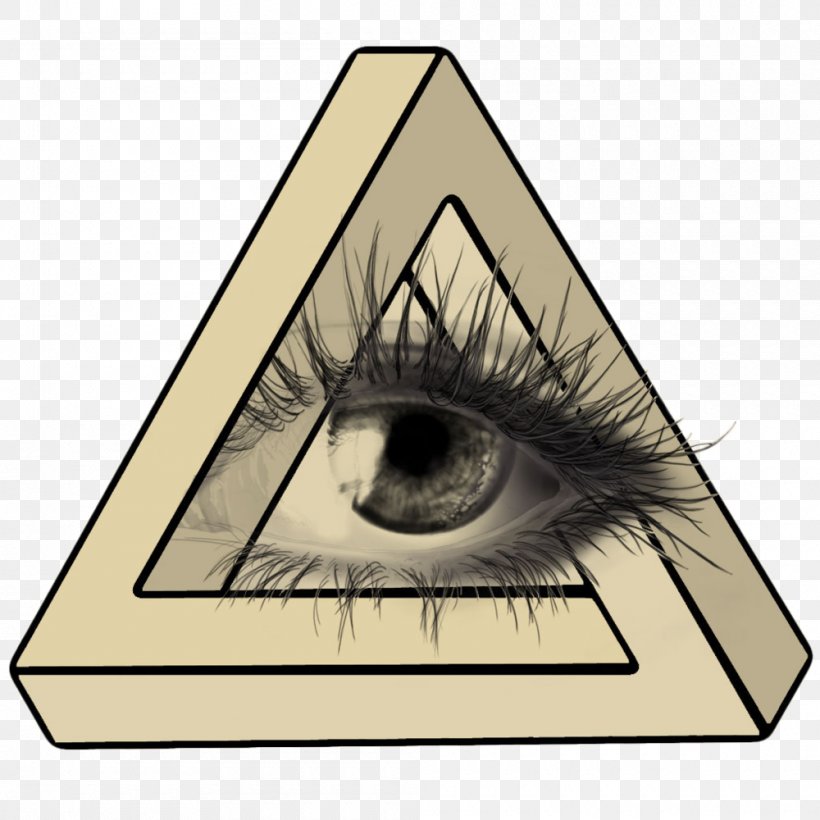 Penrose Triangle Optical Illusion Drawing Clip Art Eye, PNG, 1000x1000px, Watercolor, Cartoon, Flower, Frame, Heart Download Free