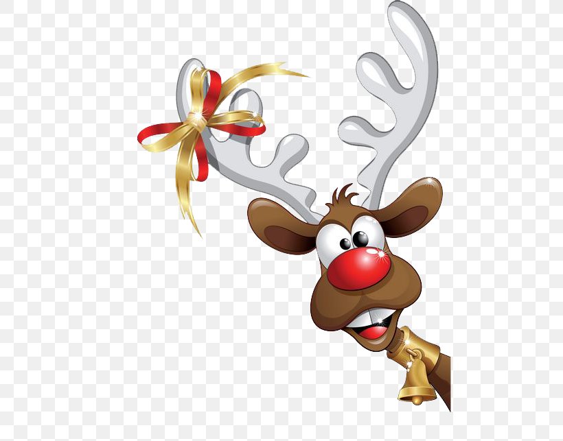 Reindeer Rudolph Santa Claus Clip Art, PNG, 495x643px, Reindeer, Animation, Antler, Cartoon, Christmas Download Free