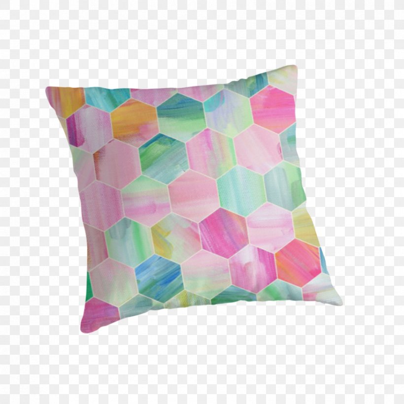 Throw Pillows Oil Paint Pastel, PNG, 875x875px, Throw Pillows, Curtain, Cushion, Douchegordijn, Hexagon Download Free