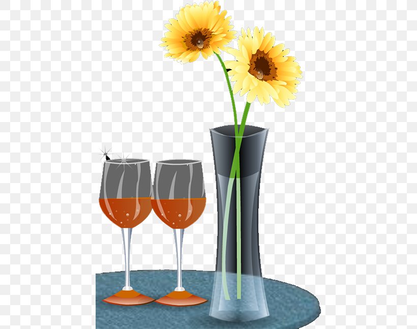 Wine Glass Champagne Glass Flowerpot, PNG, 444x647px, Wine Glass, Champagne Glass, Champagne Stemware, Daisy Family, Drinkware Download Free