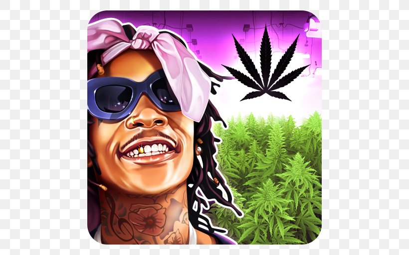Wiz Khalifa's Weed Farm Weed Game Weed Firm 2: Back To College Ganja Farmer, PNG, 512x512px, Weed Game, Android, Cheating In Video Games, Eyewear, Ganja Farmer Weed Empire Download Free