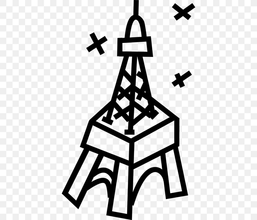 Eiffel Tower Champ De Mars Clip Art Vector Graphics Image, PNG, 426x700px, Eiffel Tower, Blackandwhite, Champ De Mars, Coloring Book, Landmark Download Free