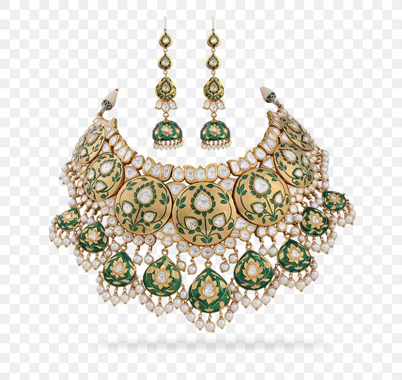 Emerald Necklace Earring Kundan Jadau, PNG, 846x800px, Emerald, Bride, Charms Pendants, Choker, Costume Jewelry Download Free