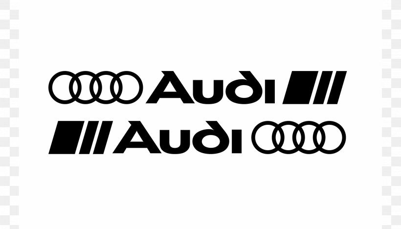 Logo Brand Decal Product Design, PNG, 2800x1600px, Logo, Area, Audi, Black, Black And White Download Free