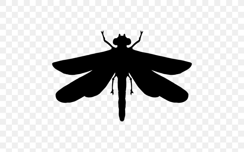 Silhouette Clip Art, PNG, 512x512px, Silhouette, Autocad Dxf, Black And White, Butterfly, Dragonfly Download Free