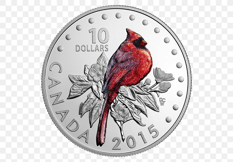 Canada Northern Cardinal Silver Coin Songbird, PNG, 570x570px, Canada, Baltimore Oriole, Beak, Bird, Blue Jay Download Free