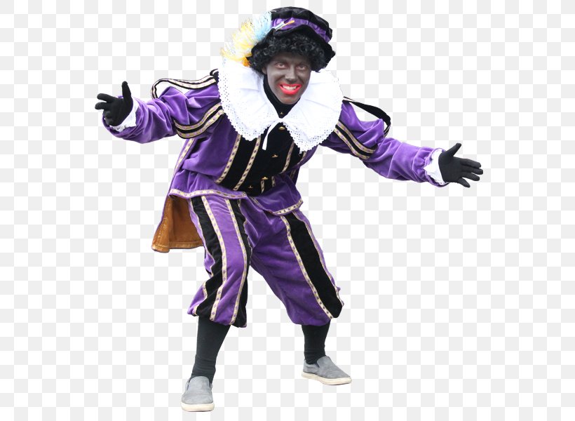 Costume Zwarte Piet Sinterklaas Purple Black, PNG, 800x600px, Costume, Black, Character, Fictional Character, Purple Download Free