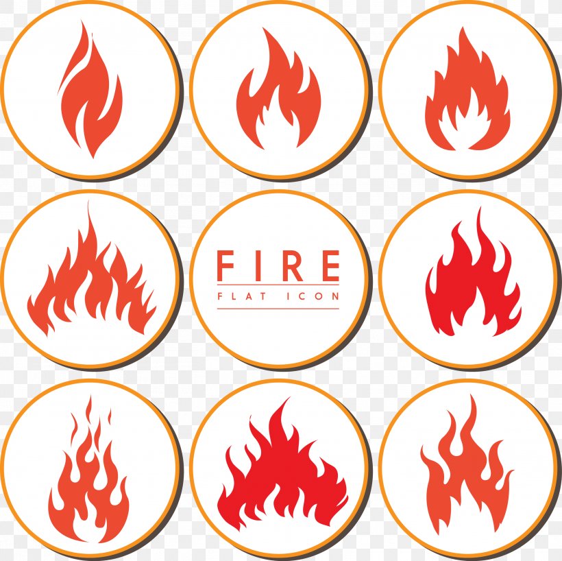 Various Shapes Of Fire Icon Collection, PNG, 2914x2909px, Fire, Clip Art, Flame, Food, Illustration Download Free
