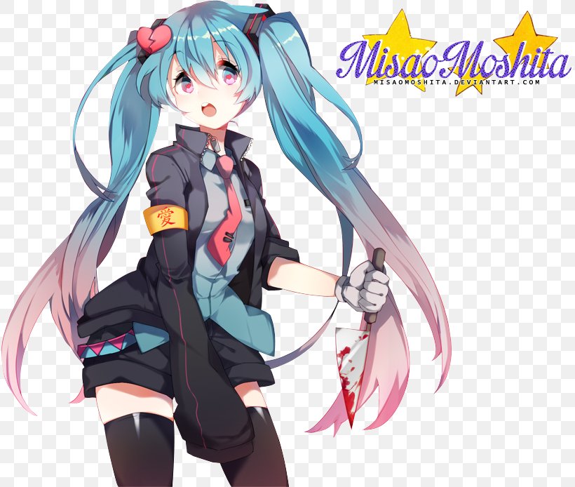Hatsune Miku Vocaloid Megurine Luka Kagamine Rin/Len Yandere, PNG, 817x694px, Watercolor, Cartoon, Flower, Frame, Heart Download Free