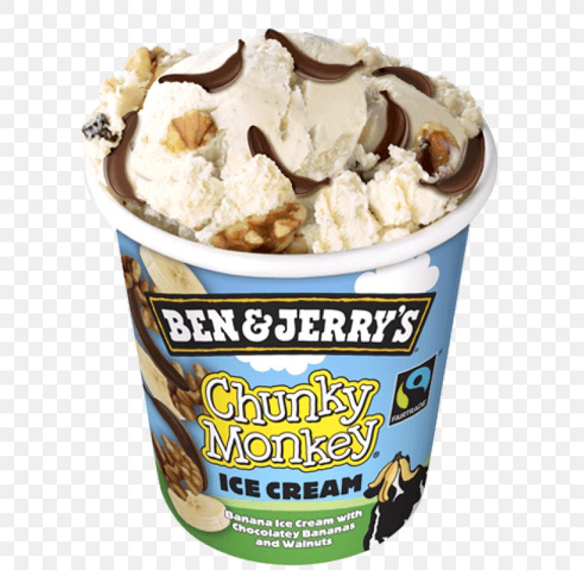 Chunky Monkey Ice Cream Shop Ben & Jerry's Flavor, PNG, 800x800px, Ice Cream, Chocolate, Cookie Dough, Cream, Dairy Product Download Free
