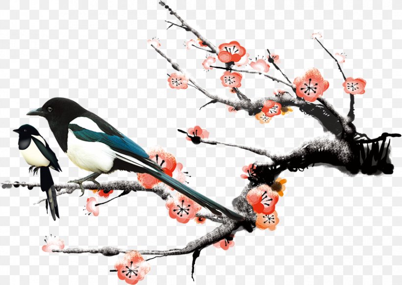Eurasian Magpie Bird Papercutting, PNG, 878x622px, Eurasian Magpie, Art, Beak, Bird, Branch Download Free