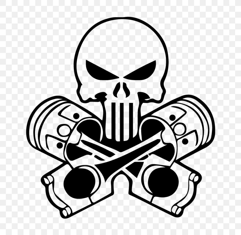 Punisher Car Decal Sticker Drawing, PNG, 800x800px, Punisher, Artwork, Black, Black And White, Bone Download Free