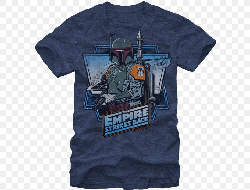 T-shirt Boba Fett Anakin Skywalker Chewbacca Star Wars, PNG, 600x624px, Tshirt, Active Shirt, Anakin Skywalker, Blue, Boba Fett Download Free