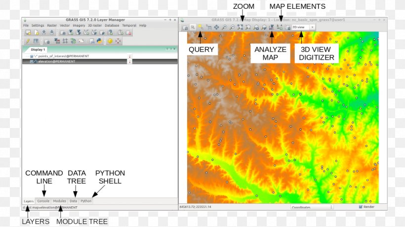 GRASS GIS Geographic Information System QGIS Web Map Service Raster Graphics, PNG, 1058x595px, 3d Computer Graphics, Grass Gis, Area, Computer Software, Data Download Free