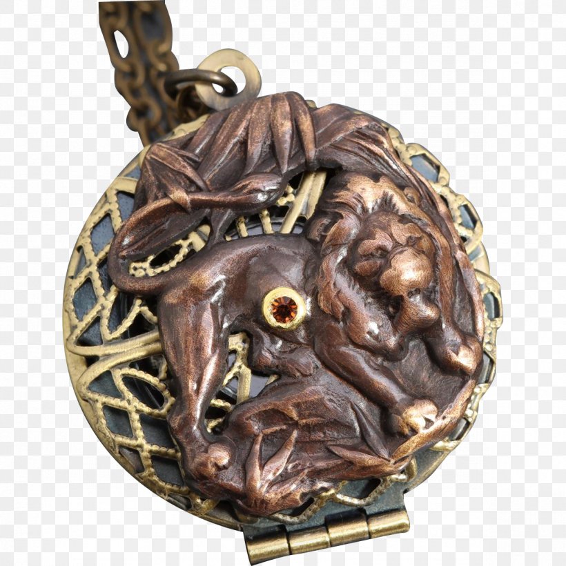 Locket Lion Bronze Necklace Copper, PNG, 1183x1183px, Locket, Bronze, Compass, Copper, Jewellery Download Free