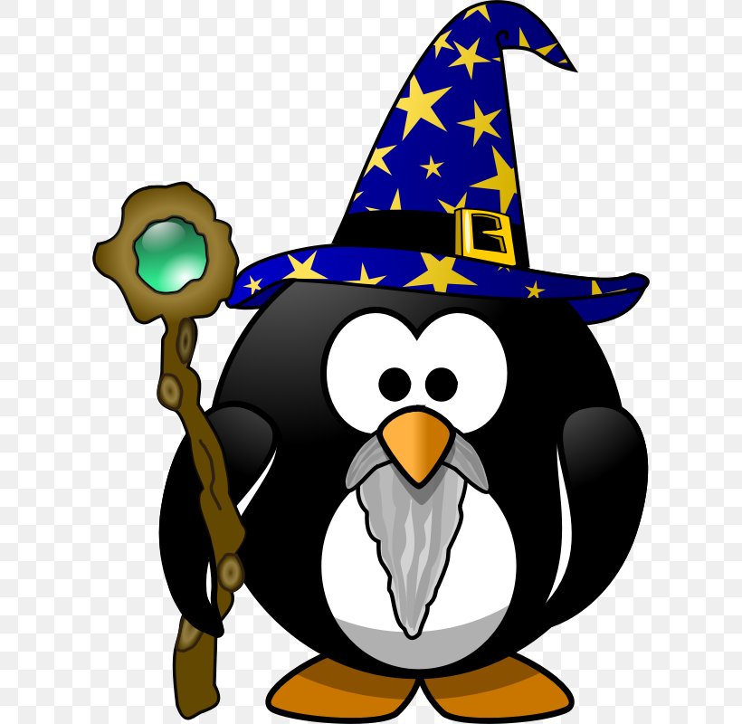 Penguin Bird Gandalf Magician Clip Art, PNG, 800x800px, Penguin, Artwork, Beak, Bird, Flightless Bird Download Free