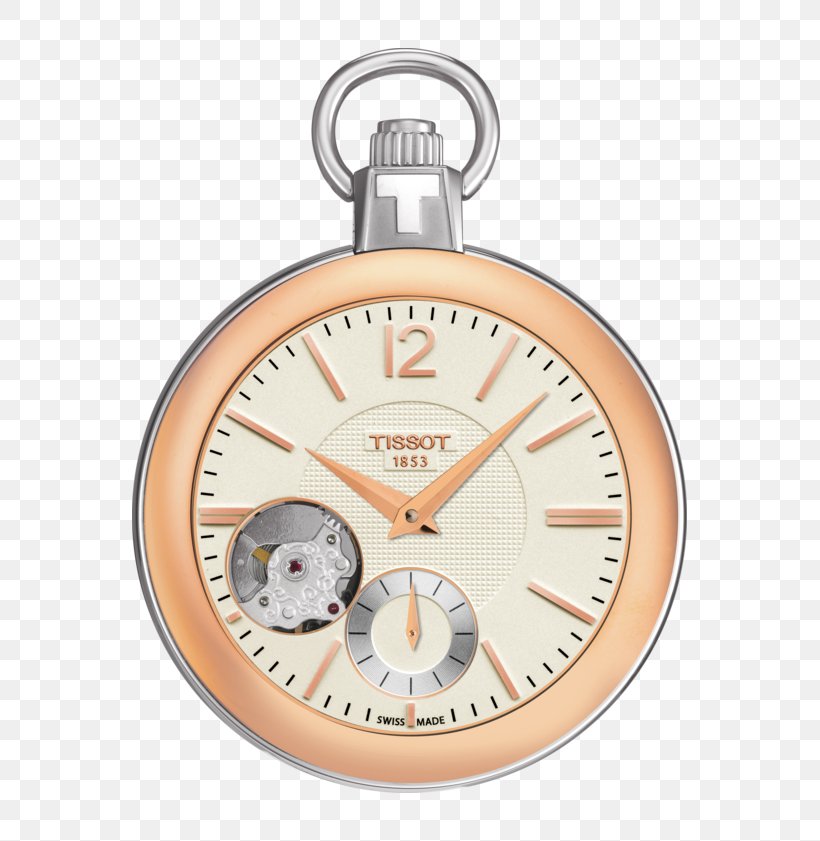 Tissot Pocket Watch Clock, PNG, 555x841px, Watercolor, Cartoon, Flower, Frame, Heart Download Free