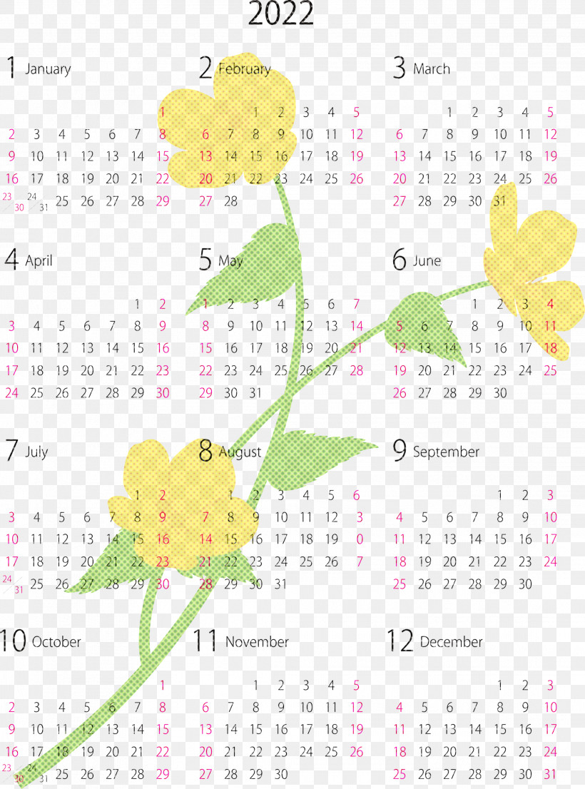 2022 Yearly Canlendar Printable 2022 Yearly Canlendar, PNG, 2223x3000px, Calendar System, Geometry, Line, Mathematics, Meter Download Free