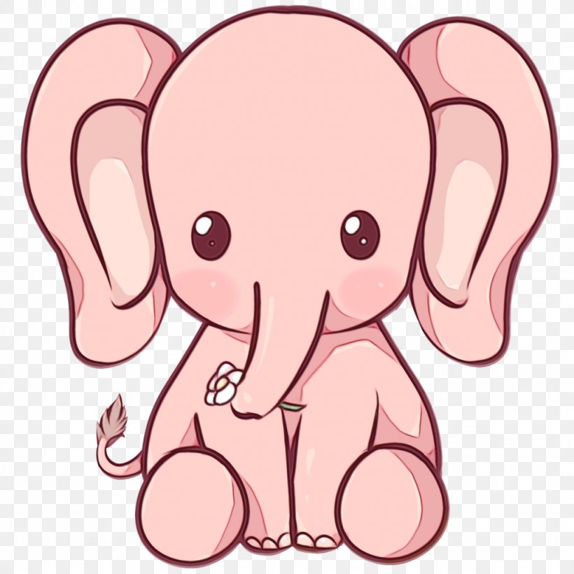 Drawing Cuteness Elephant Cartoon Image, PNG, 1024x1024px, Drawing, Animal, Animal Figure, Animation, Cartoon Download Free
