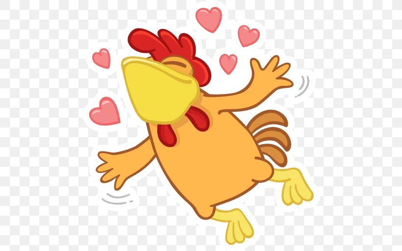 Rooster Telegram Sticker Messaging Apps Clip Art, PNG, 512x512px, Rooster, Art, Artwork, Beak, Bird Download Free