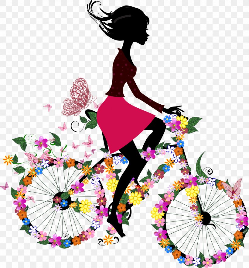 Bicycle Cycling Woman Wallpaper, PNG, 1905x2049px, Watercolor, Cartoon, Flower, Frame, Heart Download Free