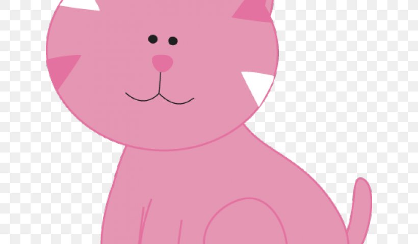 Pink Cat Clip Art Kitten Openclipart, PNG, 640x480px, Pink Cat, Cartoon, Cat, Drawing, Felidae Download Free