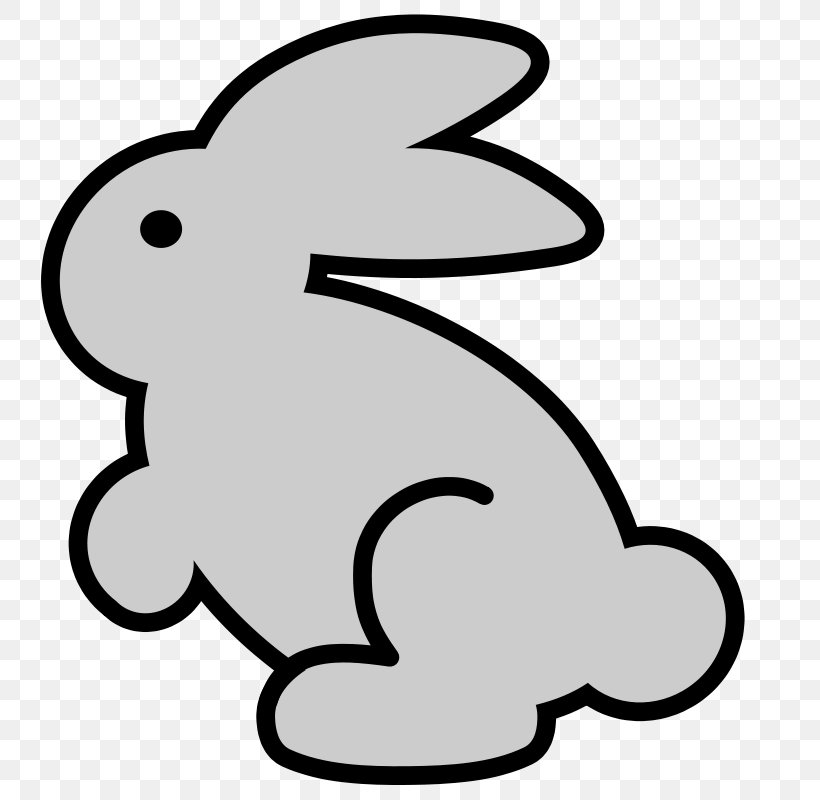 Easter Bunny Bugs Bunny Rabbit Hare Clip Art, PNG, 800x800px, Easter Bunny, Area, Artwork, Beak, Black And White Download Free