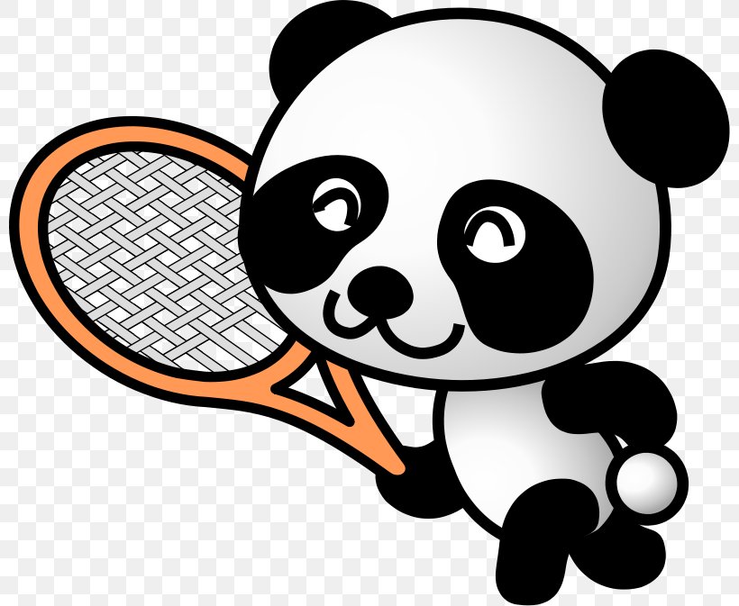 Giant Panda Tennis Balls Clip Art, PNG, 800x673px, Giant Panda, Artwork, Bear, Carnivoran, Pixabay Download Free