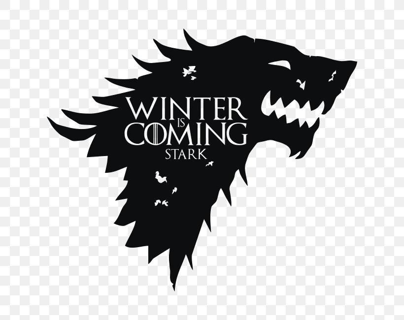 Wall Decal Sticker House Stark Winter Is Coming, PNG, 650x650px, Decal, Black And White, Brand, Bumper Sticker, Daenerys Targaryen Download Free