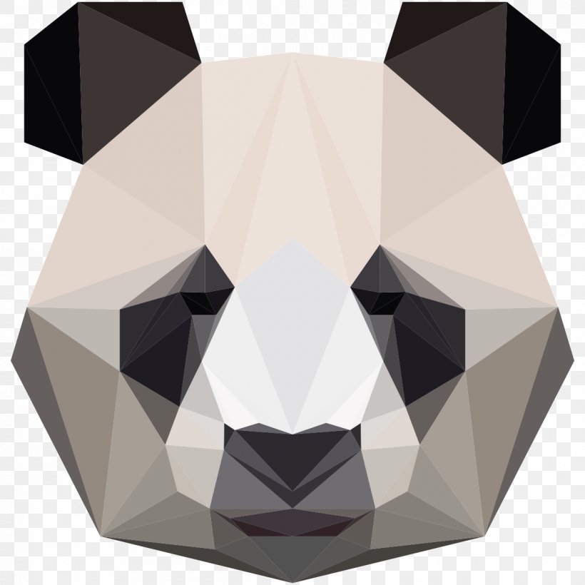 Giant Panda Red Panda Bear Polygon, PNG, 1200x1200px, Giant Panda, Bear, Crystal, Geometry, Painting Download Free