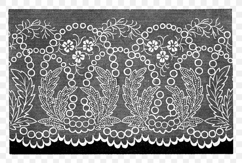 Lace Textile Pattern, PNG, 1600x1082px, Lace, Black, Black And White, Doily, Embellishment Download Free